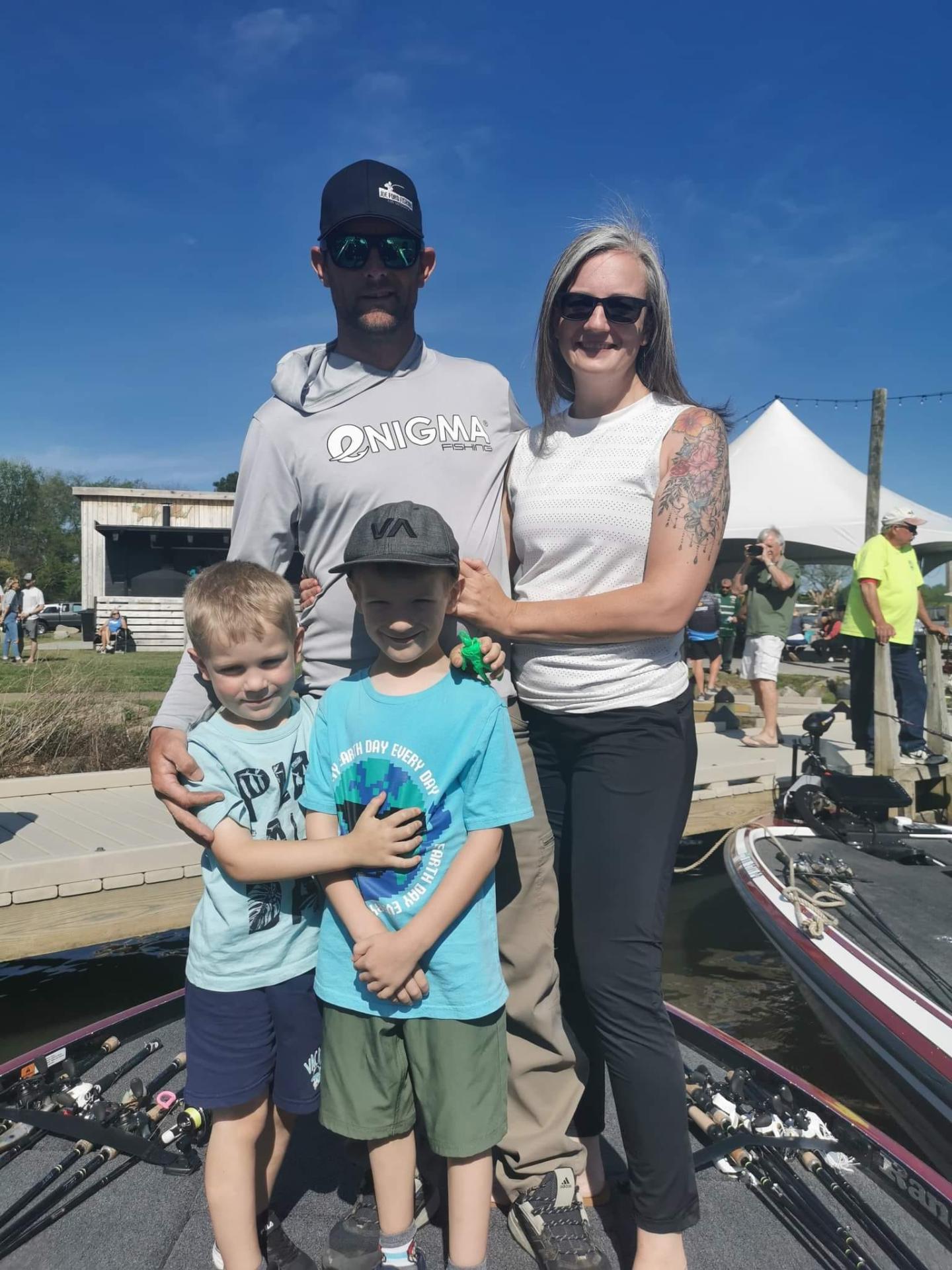 Joe Ford and family on Lake Oneida